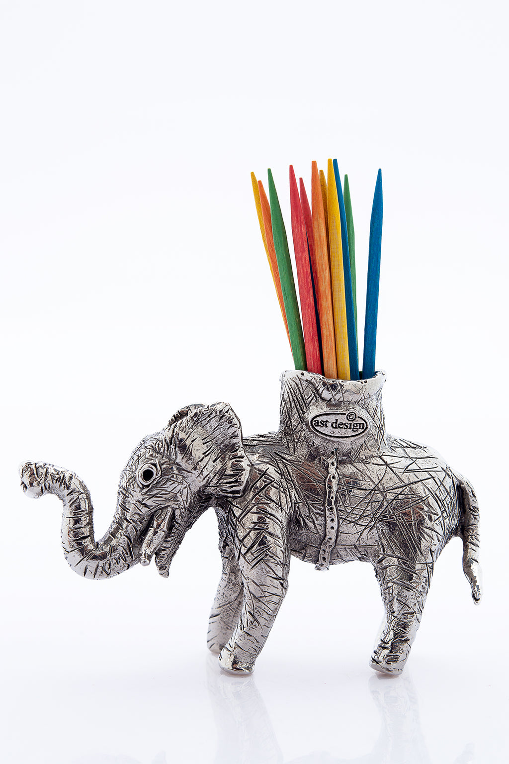 Tooth pick Elephant. American pewter.