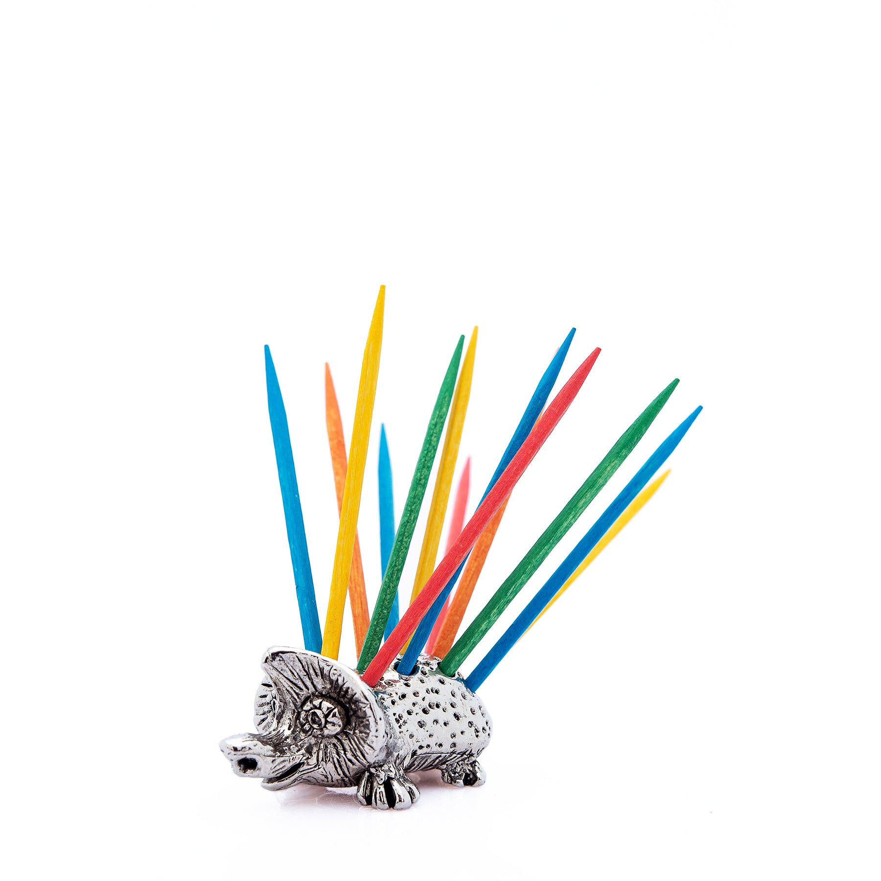 Tooth pick Hedgehog. American pewter.